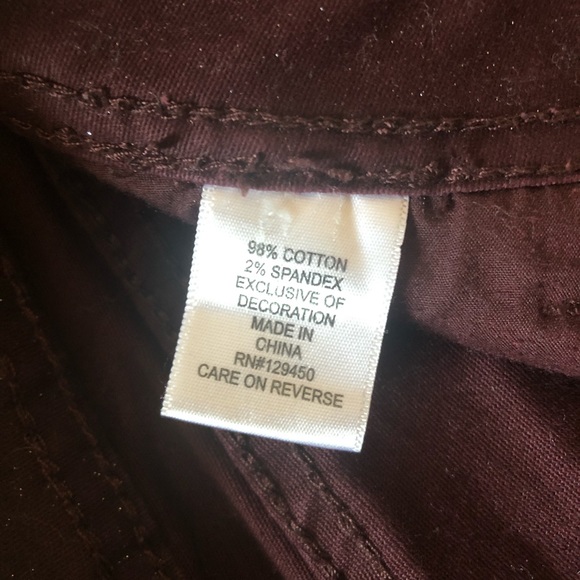 Sparkly Burgundy Jeans - Picture 6 of 8